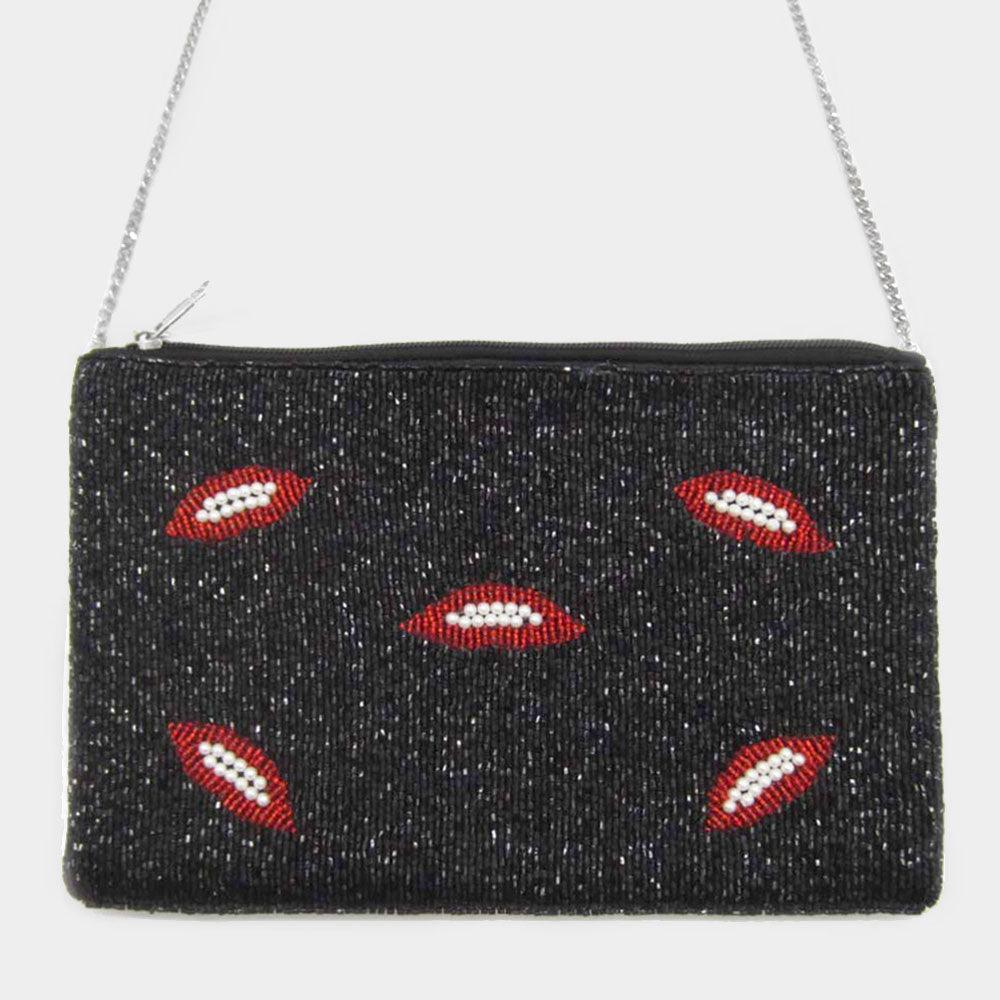 Lip Detail Crossbody / Clutch Bag