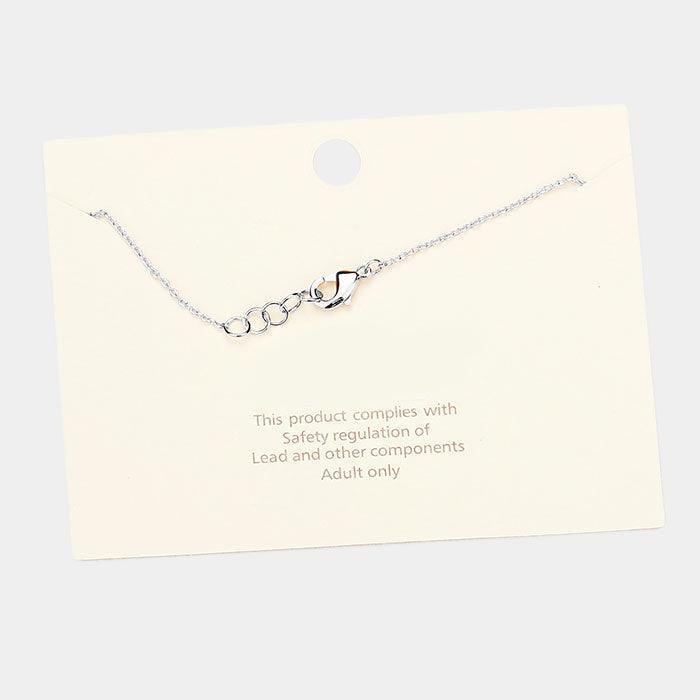 White Gold Dipped Bar Charm Bracelet - Jewelry Store by Erik Rayo