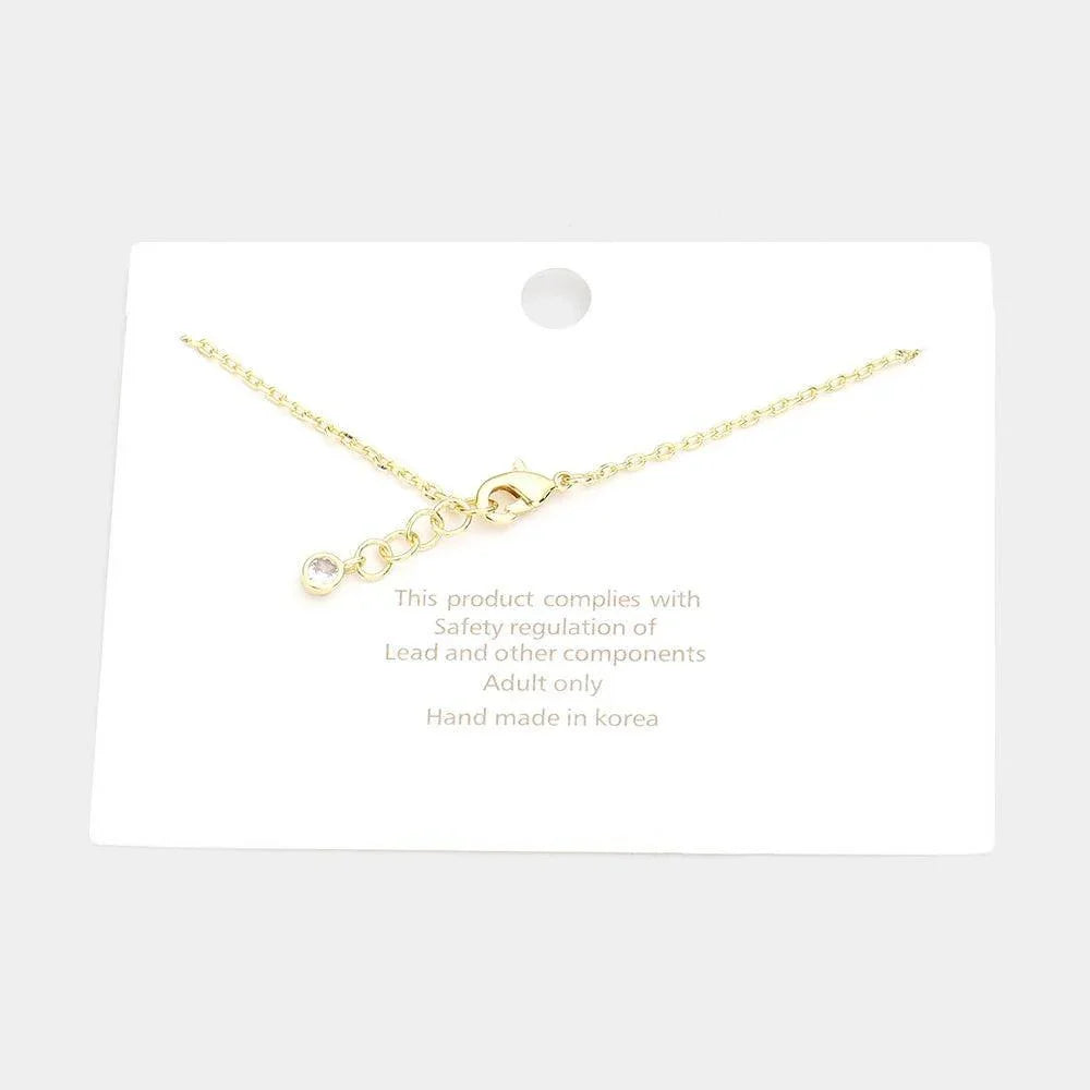 Gold Gold Dipped CZ Quatrefoil Charm Bracelet - Jewelry Store by Erik Rayo