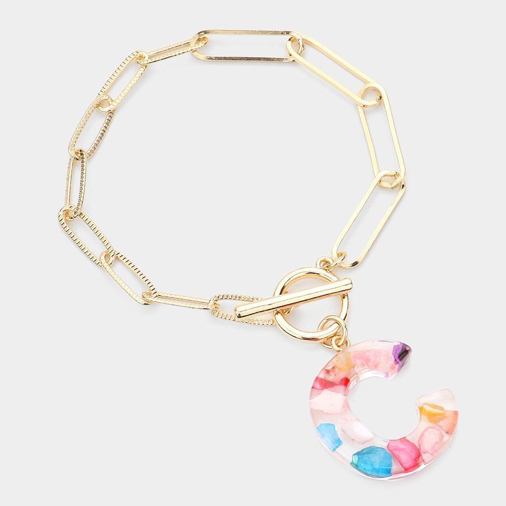 '-C- Colorful Monogram Charm Bracelet - Jewelry Store by Erik Rayo