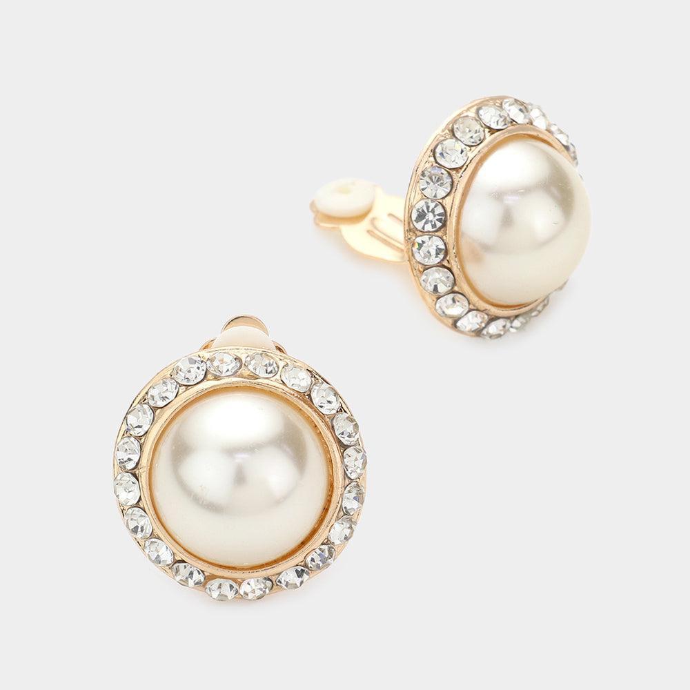 Cream Pearl Clip On Earrings - Jewelry Store by Erik Rayo