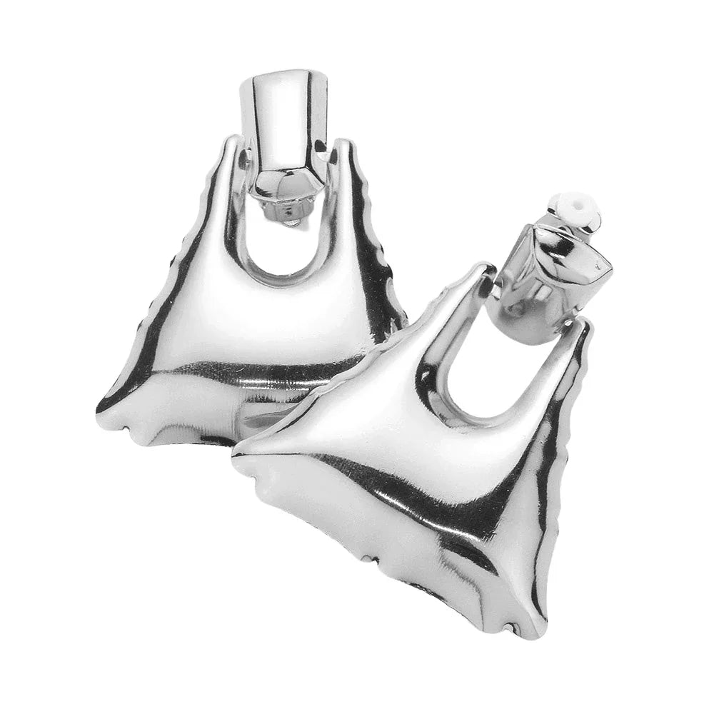 Abstract Metal Clip On Earrings - Jewelry Store by Erik Rayo