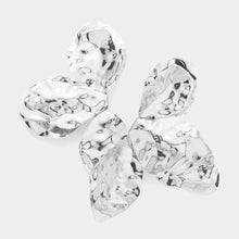 Load image into Gallery viewer, Hammered Textured Metal Clip On Earrings
