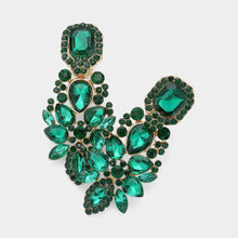 Load image into Gallery viewer, Marquise Square Stone Pointed Evening Clip On Earrings
