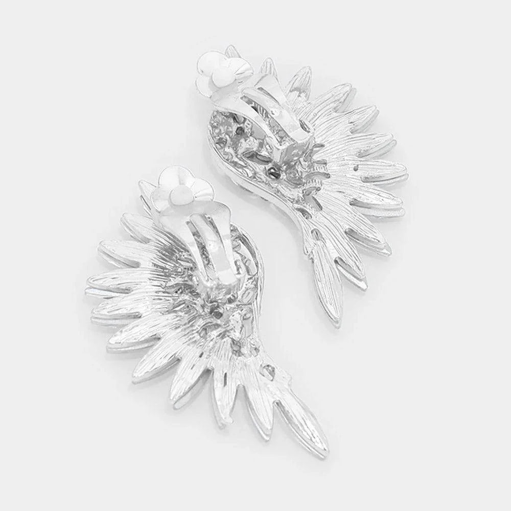Marquise Stone Cluster Wing Clip on Earrings - Jewelry Store by Erik Rayo