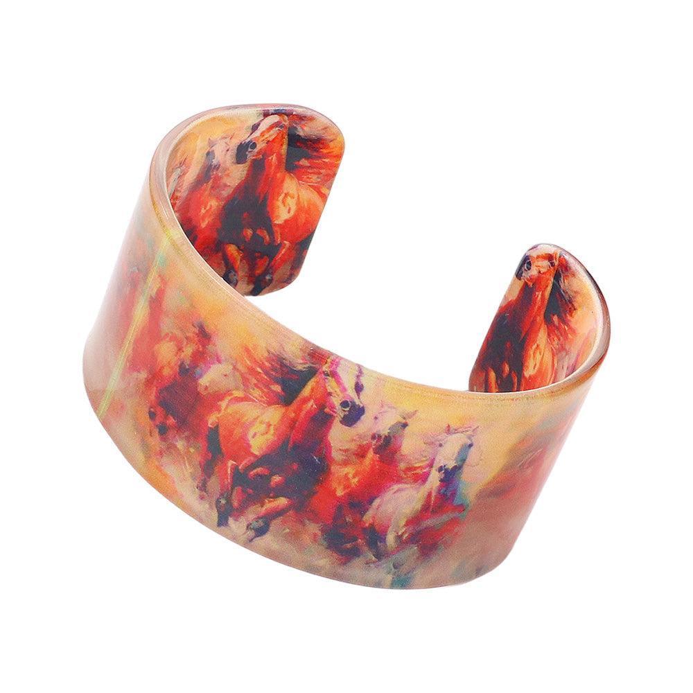 Abstract Printed Acrylic Cuff Bracelet - Jewelry Store by Erik Rayo