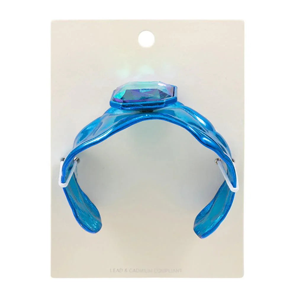 Blue Octagon Stone Aceented Cuff Bracelet - Jewelry Store by Erik Rayo
