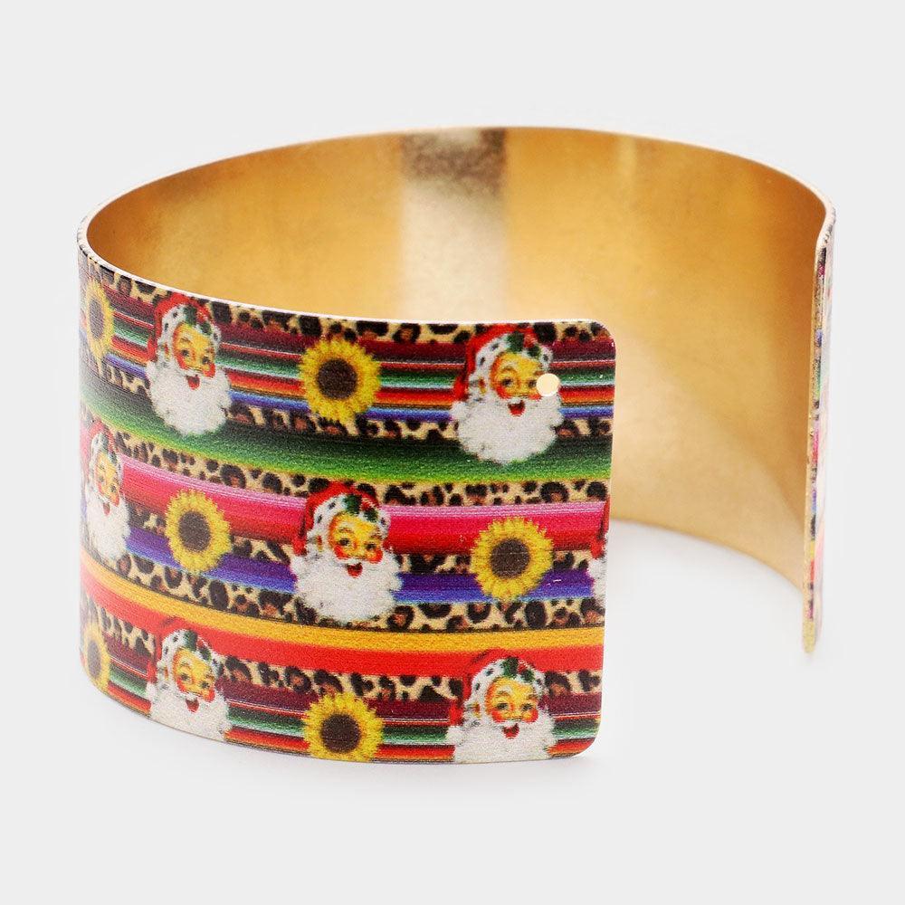 Christmas Theme Print Cuff Bracelet - Jewelry Store by Erik Rayo