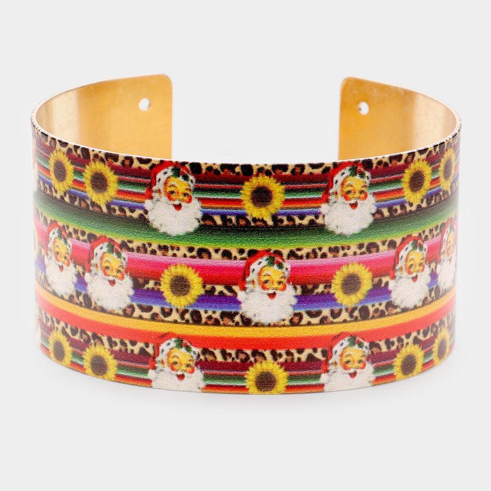 Christmas Theme Print Cuff Bracelet - Jewelry Store by Erik Rayo