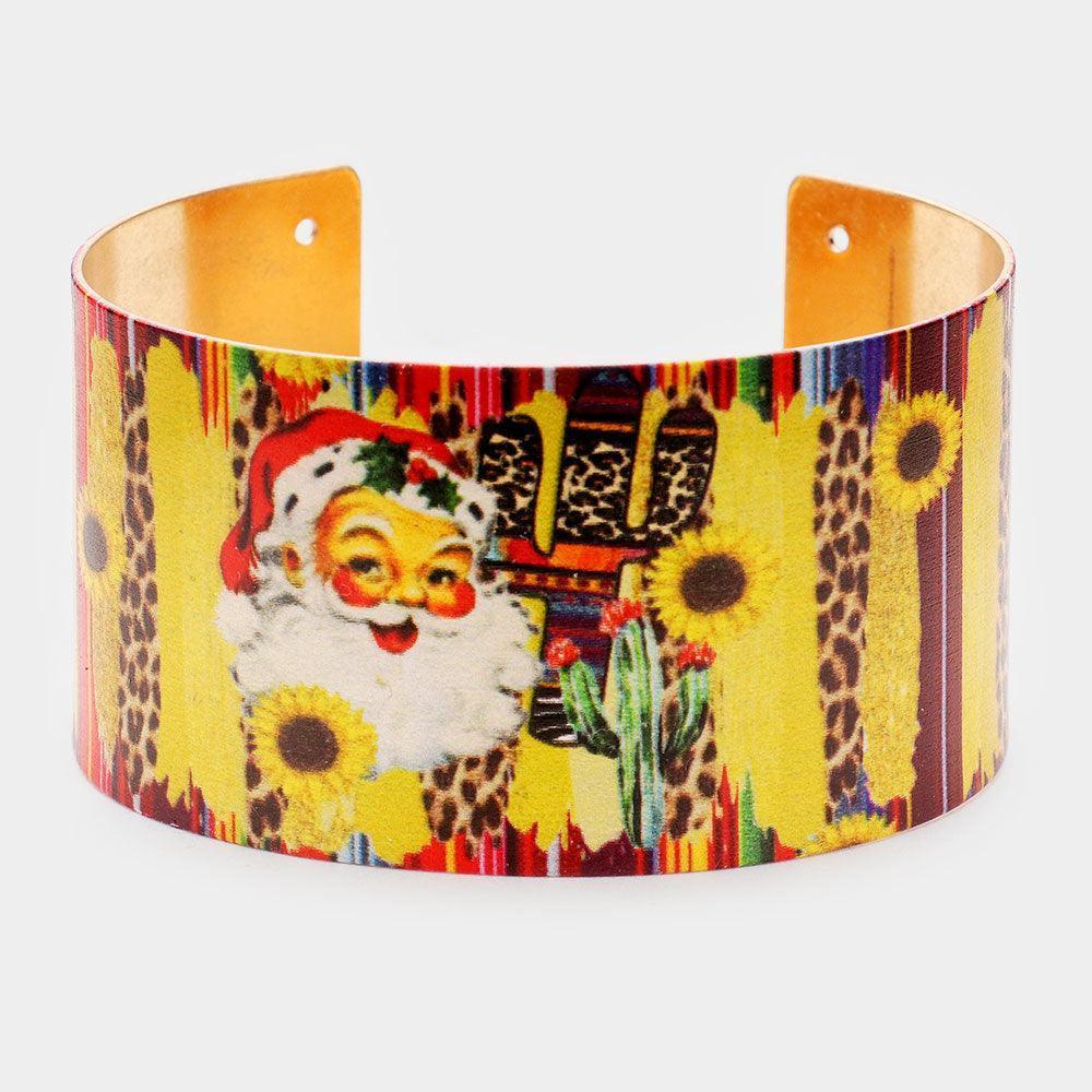 Christmas Theme Print Cuff Bracelet - Jewelry Store by Erik Rayo
