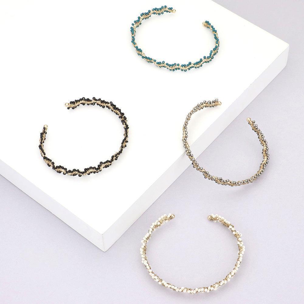 Wrapped Seed Beaded Cuff Bracelet - Jewelry Store by Erik Rayo