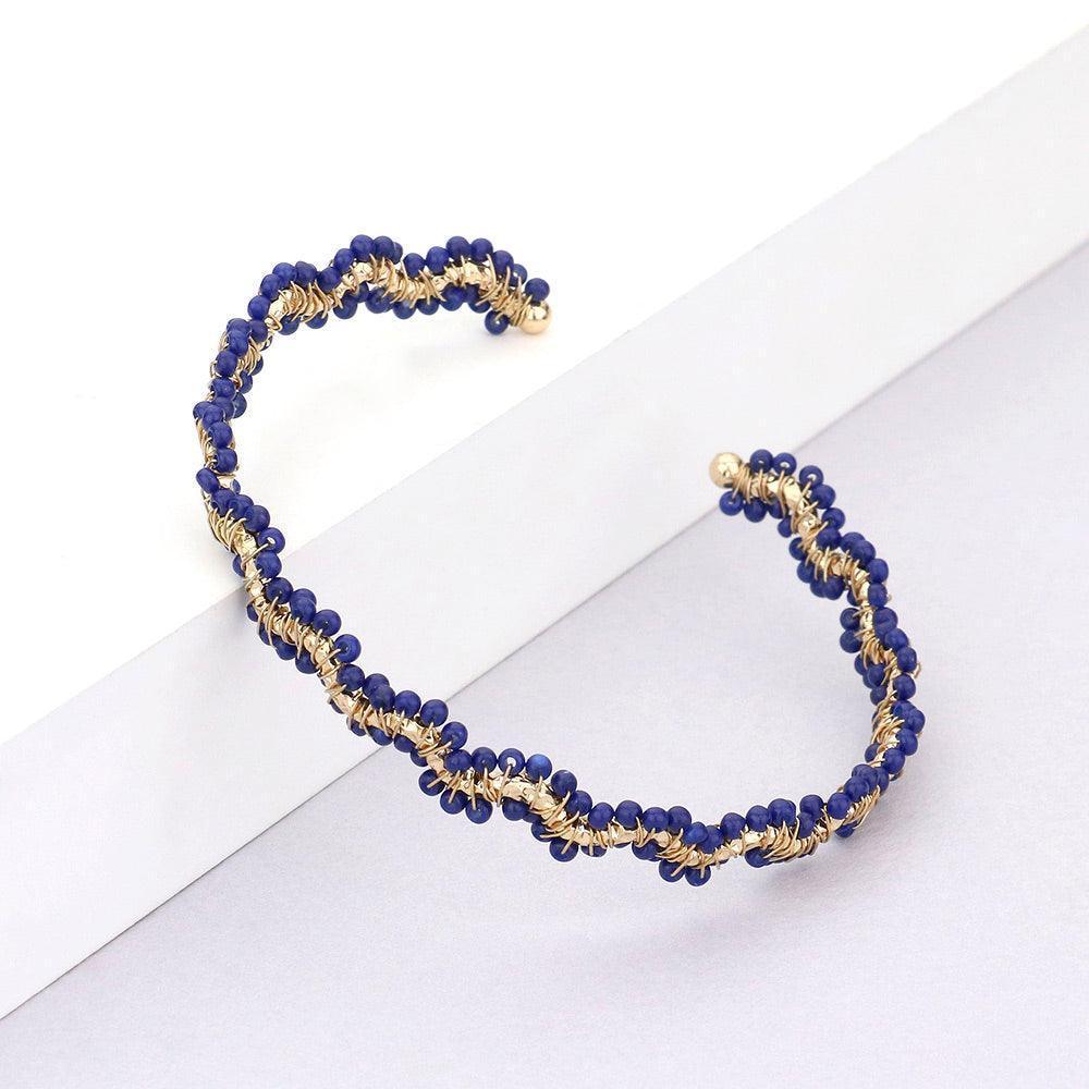 Wrapped Seed Beaded Cuff Bracelet - Jewelry Store by Erik Rayo