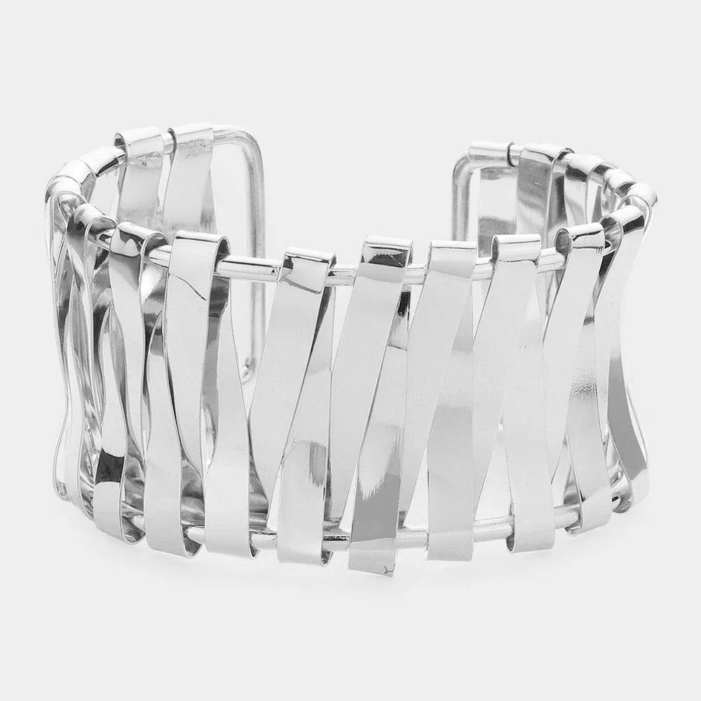 Zigzag Wrapped Metal Cuff Bracelet - Jewelry Store by Erik Rayo