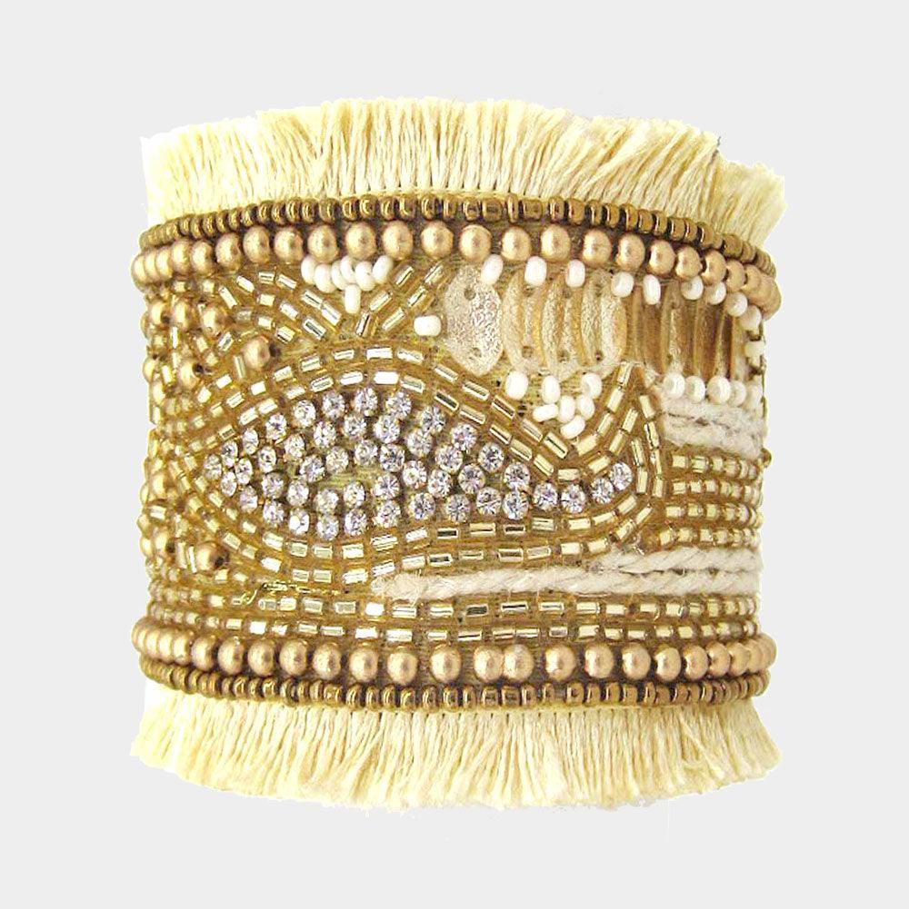Boho Beaded Cuff Bracelet - Jewelry Store by Erik Rayo