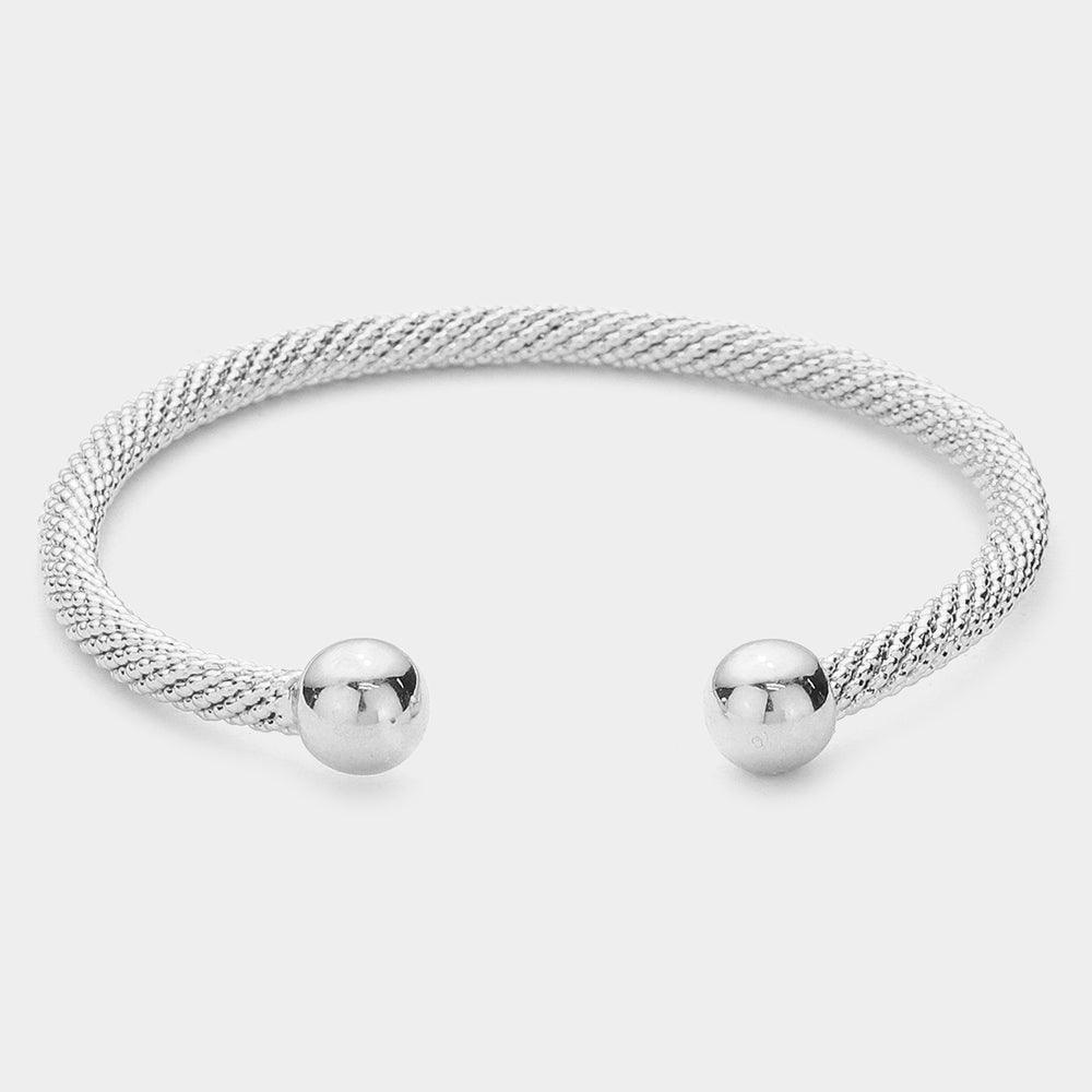 Brass Metal Ball Tip Cuff Bracelet - Jewelry Store by Erik Rayo