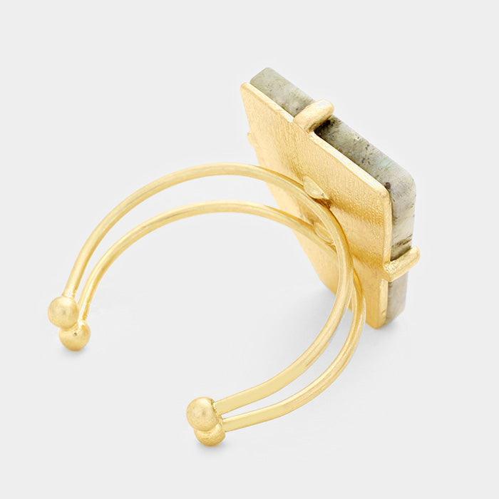 Gray Geo Marble Cuff Bracelet - Jewelry Store by Erik Rayo