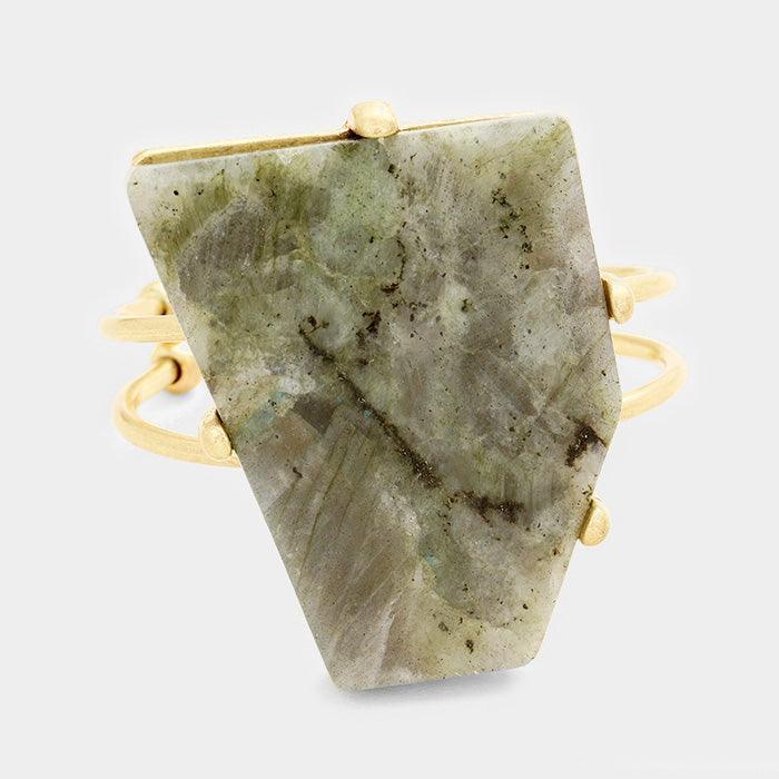 Gray Geo Marble Cuff Bracelet - Jewelry Store by Erik Rayo