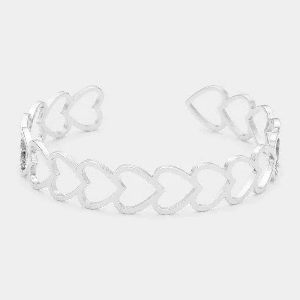 Heart Metal Cuff Bracelet - Jewelry Store by Erik Rayo