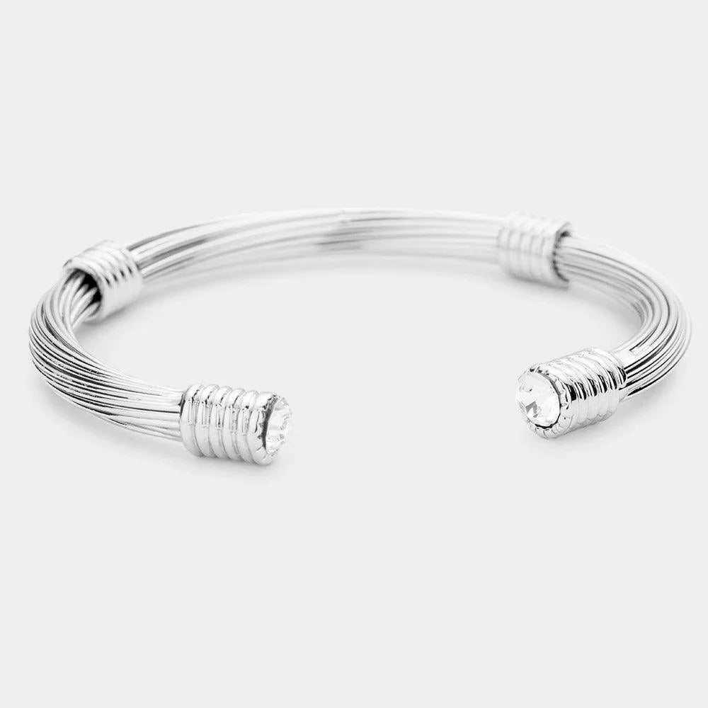 Round Stone Point Metal Cuff Bracelet - Jewelry Store by Erik Rayo