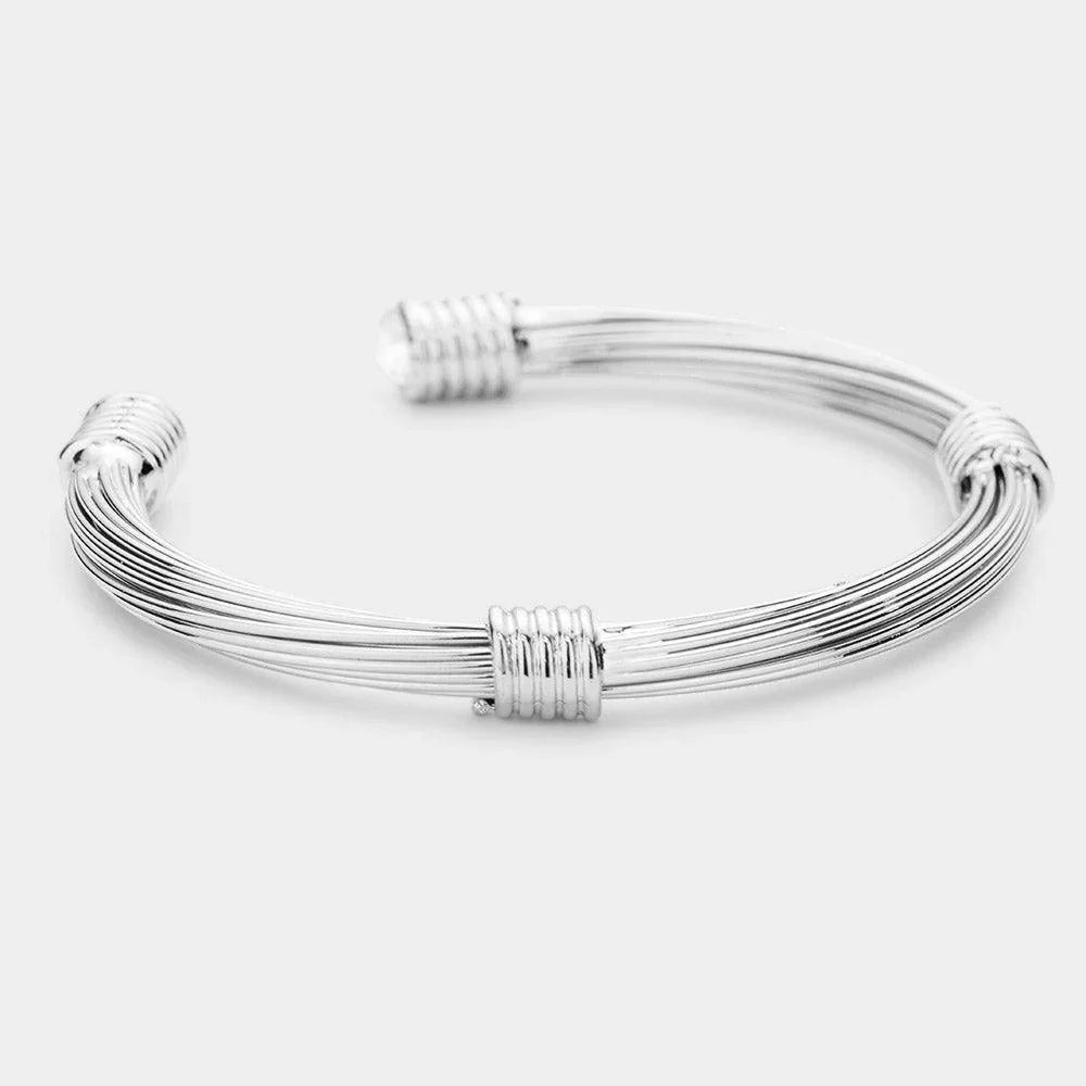 Round Stone Point Metal Cuff Bracelet - Jewelry Store by Erik Rayo
