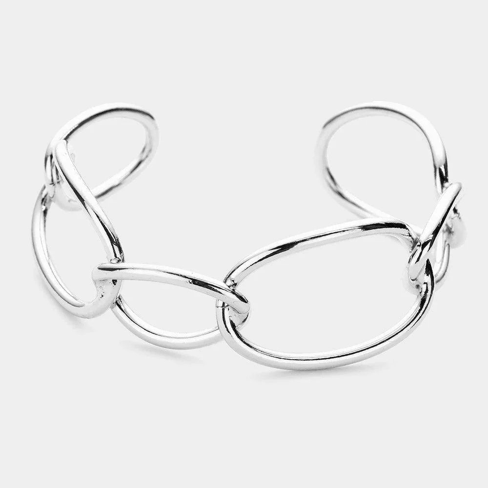Brass Open Metal Link Cuff Bracelet - Jewelry Store by Erik Rayo