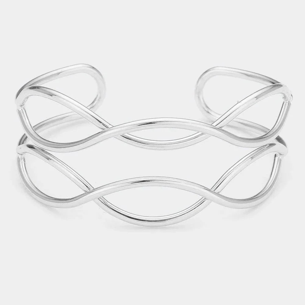 Braided Brass Metal Cuff Bracelet - Jewelry Store by Erik Rayo