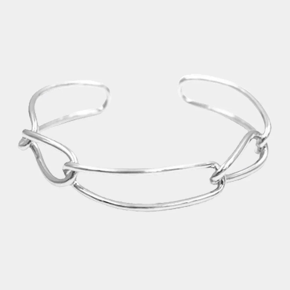 Brass Open Metal Link Cuff Bracelet - Jewelry Store by Erik Rayo