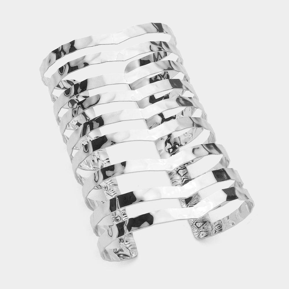 Chevron Split Metal Cuff Bracelet - Jewelry Store by Erik Rayo