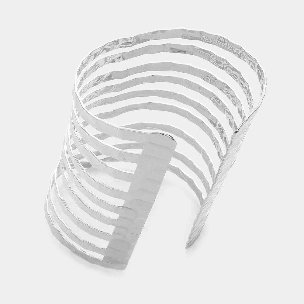 Chevron Split Metal Cuff Bracelet - Jewelry Store by Erik Rayo