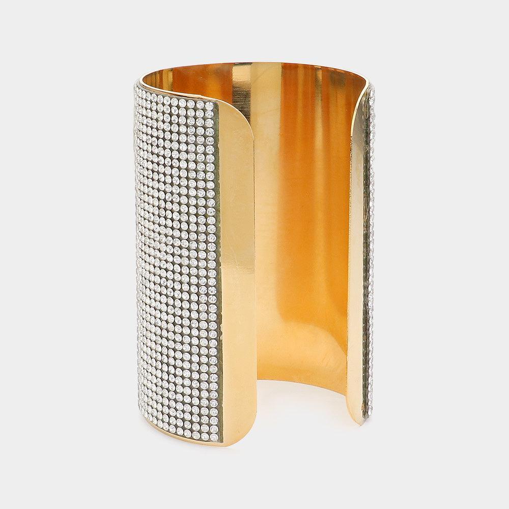 Clear Wide Crystal Cuff Bracelet - Jewelry Store by Erik Rayo