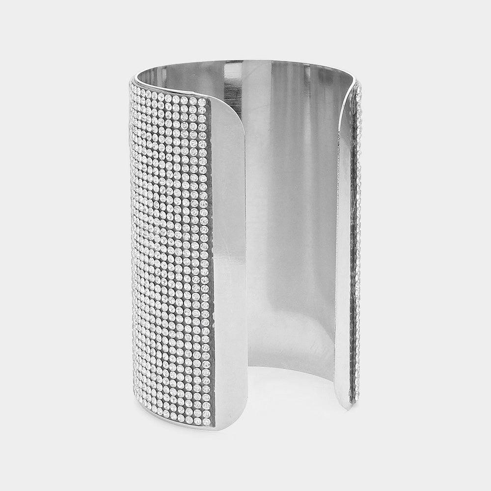 Clear Wide Crystal Cuff Bracelet - Jewelry Store by Erik Rayo