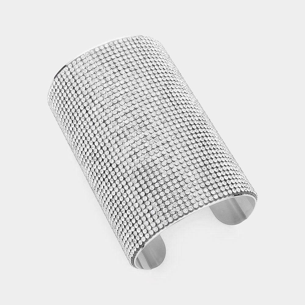 Clear Wide Crystal Cuff Bracelet - Jewelry Store by Erik Rayo