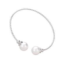 Load image into Gallery viewer, White Pearl Tip Cuff Bracelet
