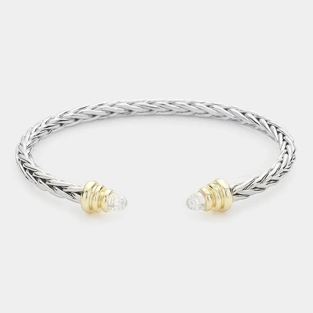 Clear CZ Tip Cuff Bracelet - Jewelry Store by Erik Rayo