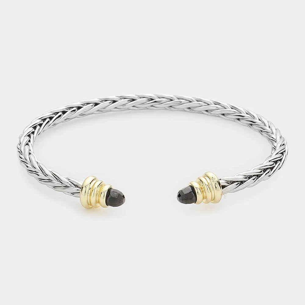 Black CZ Tip Cuff Bracelet - Jewelry Store by Erik Rayo