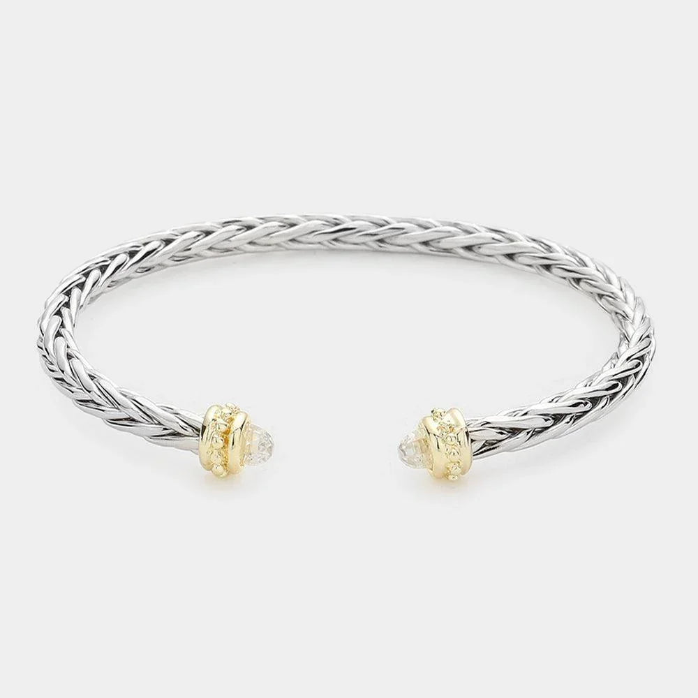 Clear CZ Tip Cuff Bracelet - Jewelry Store by Erik Rayo