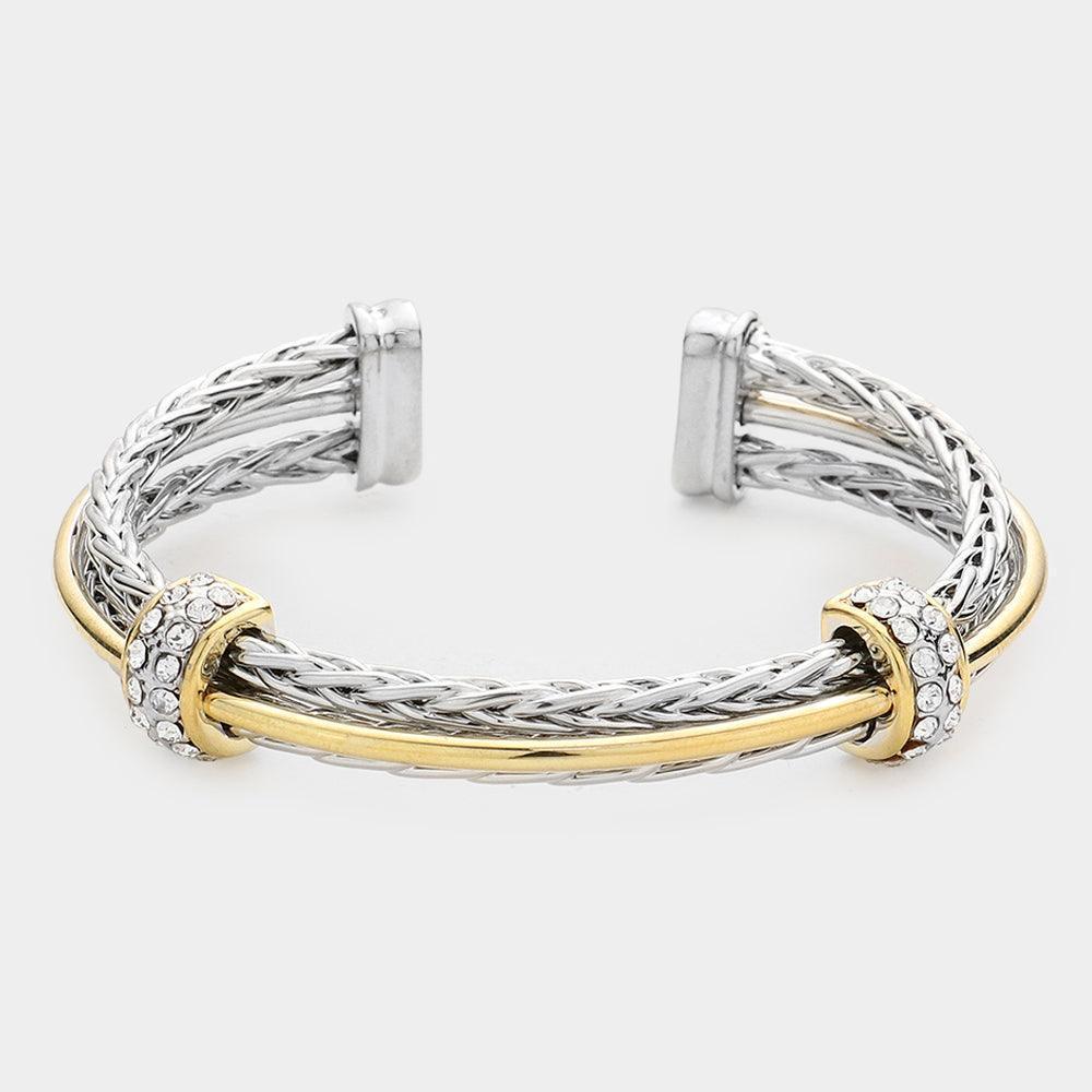 Rhinestone Embellished Cuff Bracelet - Jewelry Store by Erik Rayo