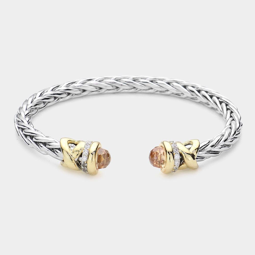 CZ Tip Metal Cuff Bracelet - Jewelry Store by Erik Rayo