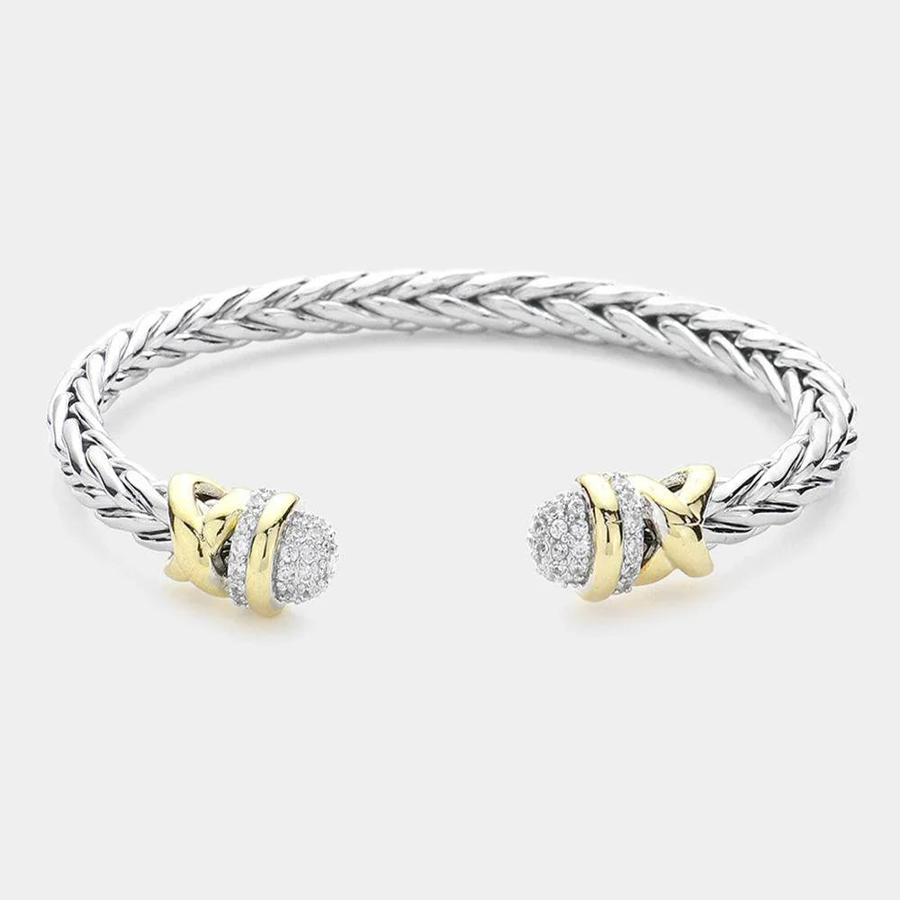 CZ Tip Metal Cuff Bracelet - Jewelry Store by Erik Rayo