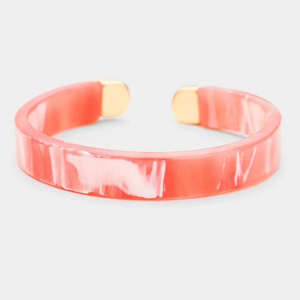 Gold Celluloid Acetate Cuff Bracelet - Jewelry Store by Erik Rayo