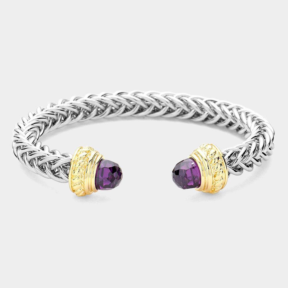 CZ Stone Tip Cuff Bracelet - Jewelry Store by Erik Rayo