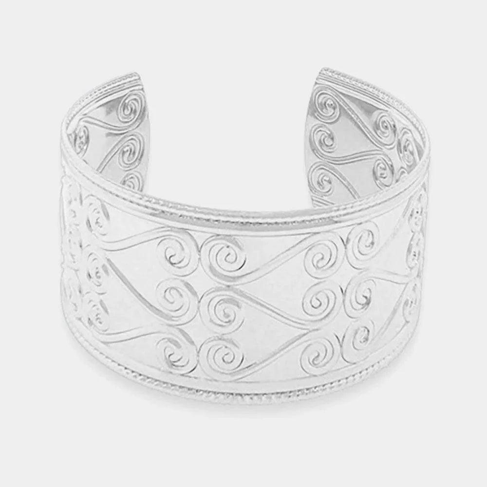 Abstract Pattern Metal Cuff Bracelet - Jewelry Store by Erik Rayo