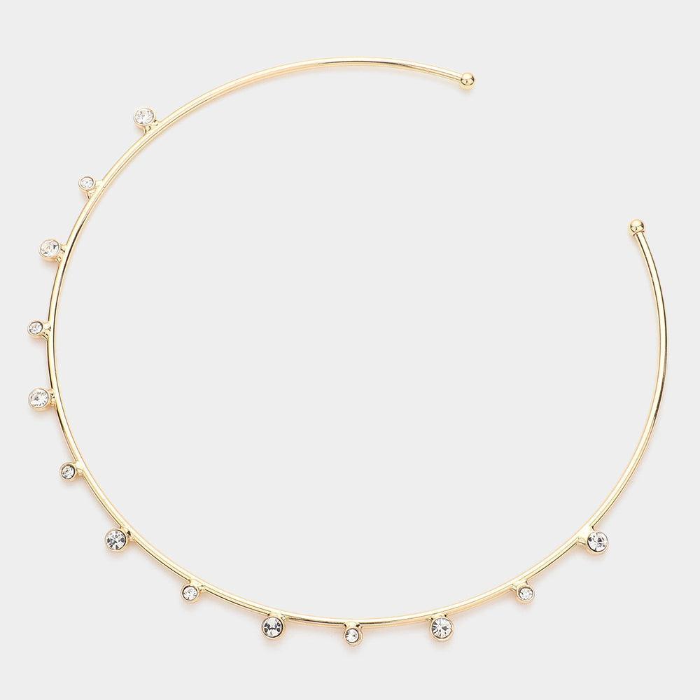 Gold Stone Pointed Choker Necklace - Jewelry Store by Erik Rayo