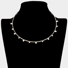 Load image into Gallery viewer, Gold Stone Pointed Choker Necklace
