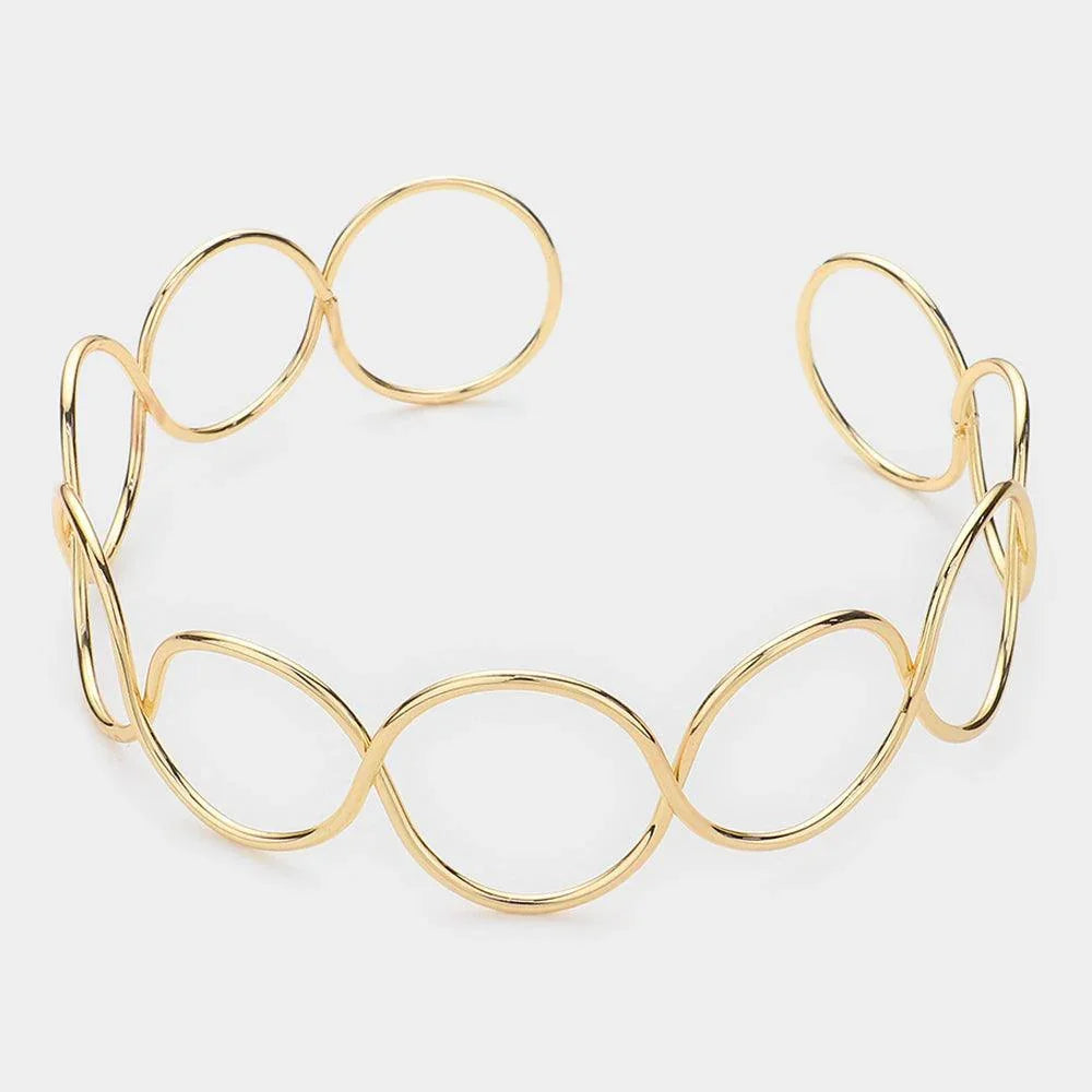 Gold Open Metal Link Choker Necklace - Jewelry Store by Erik Rayo