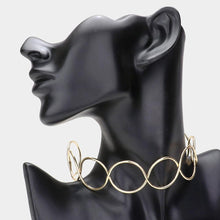 Load image into Gallery viewer, Gold Open Metal Link Choker Necklace
