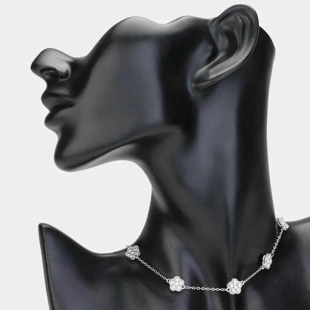 Cream Pearl Flower Strand Choker Necklace - Jewelry Store by Erik Rayo