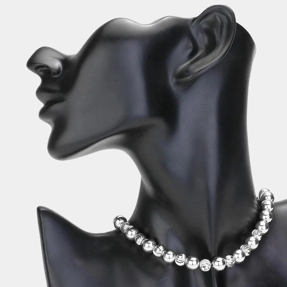 Metal Ball Choker Necklace - Jewelry Store by Erik Rayo