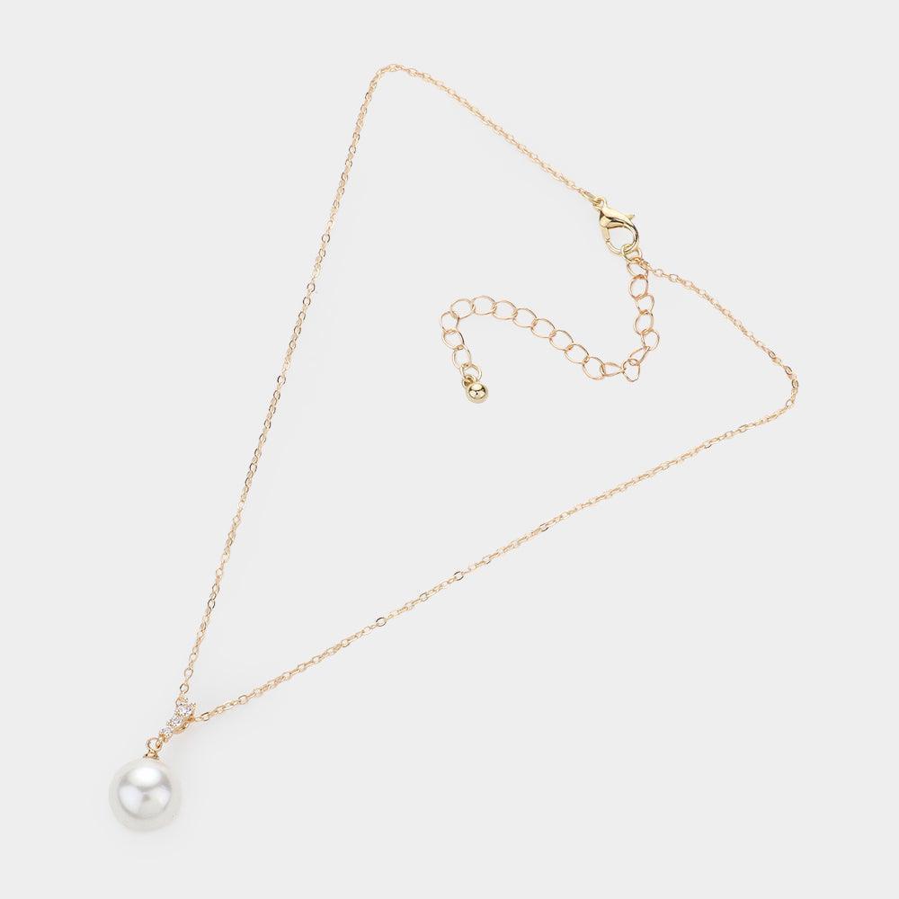 Cream Pearl Ball Pendant Necklace - Jewelry Store by Erik Rayo