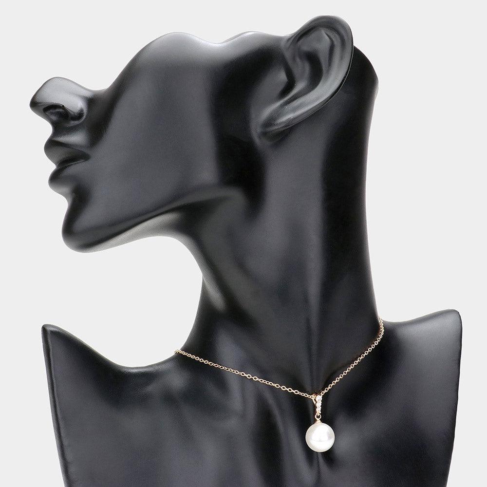 Cream Pearl Ball Pendant Necklace - Jewelry Store by Erik Rayo